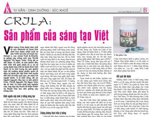 CRILA: Sản phẩm của sáng tạo Việt